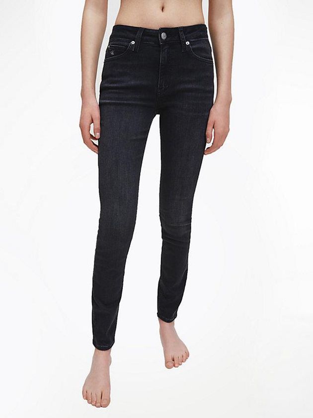 Calvin Klein USA Mid Rise Skinny Womens Jeans Black 3185790-EF